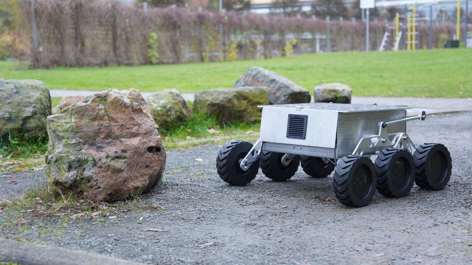 The HSM Aries student rover during trials